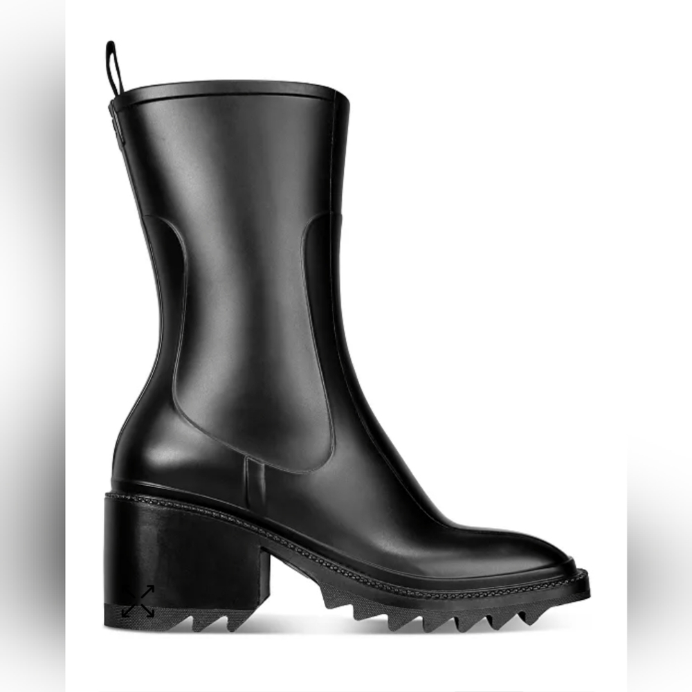 INC International Concepts Women's Eddie Lug-Sole Rain Boots, Black, Siz…